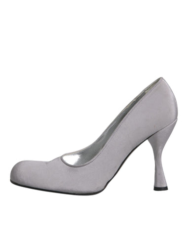 Dolce & Gabbana Gray Suede Leather High Heel Pumps Shoes - Retail Flare