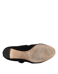 Dolce & Gabbana Black Suede Leather KEIRA Heels Pumps Shoes - Retail Flare