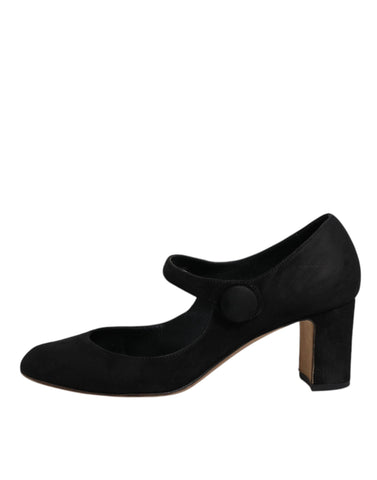 Dolce & Gabbana Black Suede Leather KEIRA Heels Pumps Shoes - Retail Flare