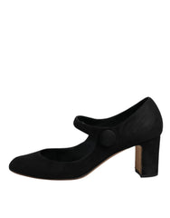 Dolce & Gabbana Black Suede Leather KEIRA Heels Pumps Shoes - Retail Flare