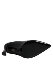 Versace Black Leather Logo Plaque High Heels Pumps Shoes -  Versace -  Retail Flare