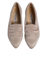 Dolce & Gabbana Beige Fabric Slip On Ballerina Flats Shoes -  Dolce & Gabbana -  Retail Flare