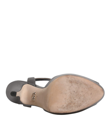 Dolce & Gabbana Silver Leather Platform Heels Sandals Shoes -  Dolce & Gabbana -  Retail Flare