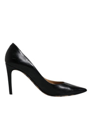 Dolce & Gabbana Black Calf Leather Stiletto Heels Pumps Shoes -  Dolce & Gabbana -  Retail Flare