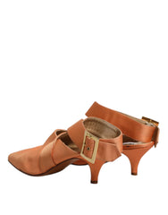 Dolce & Gabbana Orange Kitten Heels Slingback Sandals Shoes -  Dolce & Gabbana -  Retail Flare