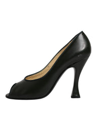 Dolce & Gabbana Green Leather Peep Toe Heels Pumps Shoes -  Dolce & Gabbana -  Retail Flare
