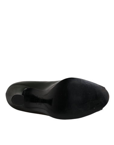 Dolce & Gabbana Green Leather Peep Toe Heels Pumps Shoes -  Dolce & Gabbana -  Retail Flare