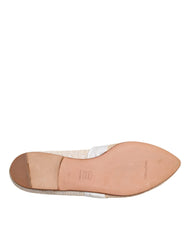 Dolce & Gabbana Beige Ribbon Fabric Ballerina Flats Shoes -  Dolce & Gabbana -  Retail Flare