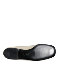 Dolce & Gabbana Beige Fabric Slip On Ballerina Flats Shoes -  Dolce & Gabbana -  Retail Flare