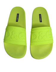 Dolce & Gabbana Green Rubber Slides Sandals Beachwear Shoes -  Dolce & Gabbana -  Retail Flare