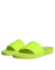 Dolce & Gabbana Green Rubber Slides Sandals Beachwear Shoes -  Dolce & Gabbana -  Retail Flare