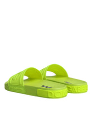 Dolce & Gabbana Green Rubber Slides Sandals Beachwear Shoes -  Dolce & Gabbana -  Retail Flare
