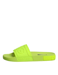 Dolce & Gabbana Green Rubber Slides Sandals Beachwear Shoes -  Dolce & Gabbana -  Retail Flare