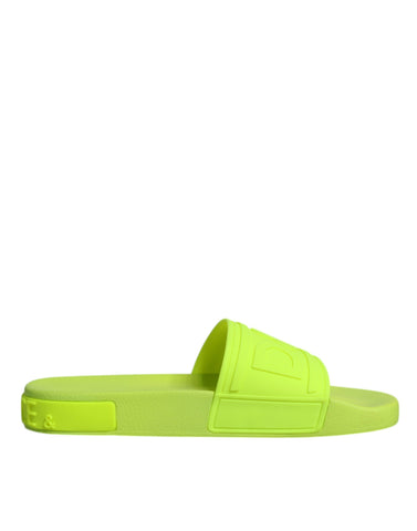 Dolce & Gabbana Green Rubber Slides Sandals Beachwear Shoes -  Dolce & Gabbana -  Retail Flare