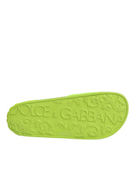 Dolce & Gabbana Green Rubber Slides Sandals Beachwear Shoes -  Dolce & Gabbana -  Retail Flare