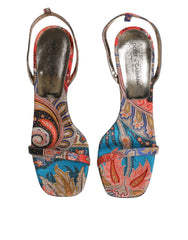 Dolce & Gabbana Multicolor Floral High Heels Sandals Shoes -  Dolce & Gabbana -  Retail Flare