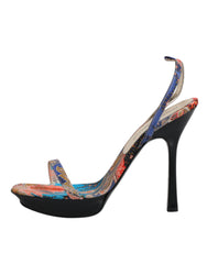 Dolce & Gabbana Multicolor Floral High Heels Sandals Shoes -  Dolce & Gabbana -  Retail Flare