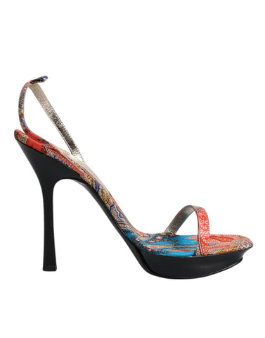 Dolce & Gabbana Multicolor Floral High Heels Sandals Shoes -  Dolce & Gabbana -  Retail Flare