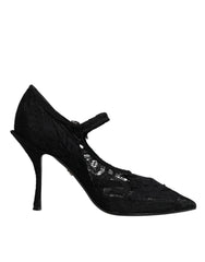 Dolce & Gabbana Black Lace Crystals Mary Jane Pumps Shoes -  Dolce & Gabbana -  Retail Flare