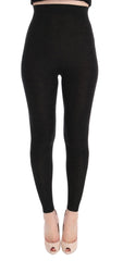 Dolce & Gabbana Elegant High-Waist Cashmere Tights Pants - Retail Flare
