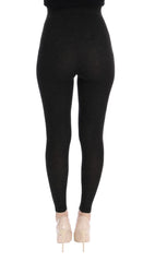 Dolce & Gabbana Elegant High-Waist Cashmere Tights Pants - Retail Flare