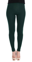 Dolce & Gabbana Elegant High-Waist Cashmere Tights Pants - Retail Flare
