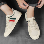 Logan | Retro Stripe Knit Sneakers