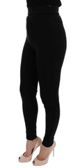 Dolce & Gabbana Elegant Black High Waist Stretch Tights - Retail Flare
