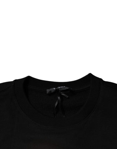Versace Black Medusa Fleece Men Crew Neck Sweatshirt Sweater Versace Retail Flare