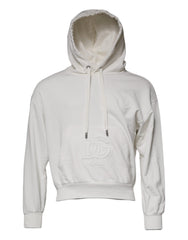 Dolce & Gabbana White Logo Hooded Pullover Men Sweatshirt Sweater Dolce & Gabbana Retail Flare