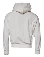 Dolce & Gabbana White Logo Hooded Pullover Men Sweatshirt Sweater Dolce & Gabbana Retail Flare