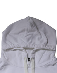 Dolce & Gabbana White Logo Hooded Pullover Sweatshirt Sweater Dolce & Gabbana Retail Flare