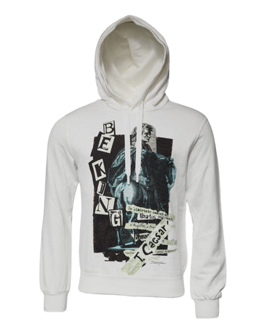 Dolce & Gabbana White Caesar Cotton Hooded Pullover Sweater Dolce & Gabbana Retail Flare