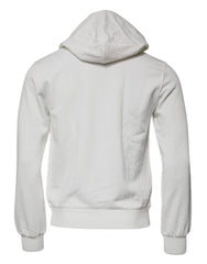 Dolce & Gabbana White Caesar Cotton Hooded Pullover Sweater Dolce & Gabbana Retail Flare