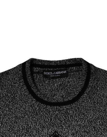 Dolce & Gabbana Gray Crown King Cashmere Pullover Sweater Dolce & Gabbana Retail Flare
