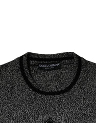 Dolce & Gabbana Gray Crown King Cashmere Pullover Sweater Dolce & Gabbana Retail Flare