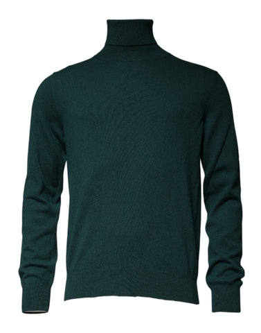 Dolce & Gabbana Green Cashmere Turtleneck Men Pullover Sweater Dolce & Gabbana Retail Flare