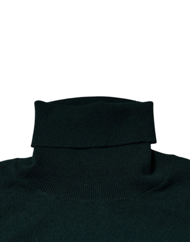 Dolce & Gabbana Green Cashmere Turtleneck Men Pullover Sweater Dolce & Gabbana Retail Flare