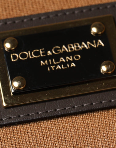 Dolce & Gabbana Brown Logo Plaque Crew Neck Pullover Sweater Dolce & Gabbana Retail Flare