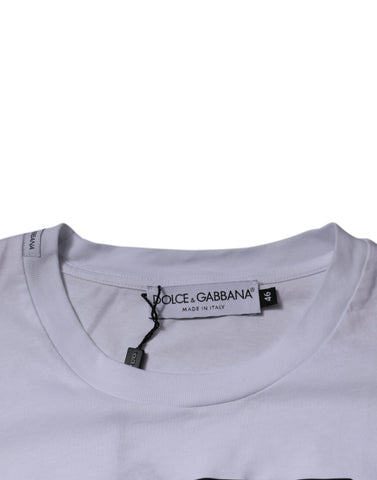 Dolce & Gabbana White DG Logo Cotton Crew Neck T-shirt Dolce & Gabbana Retail Flare