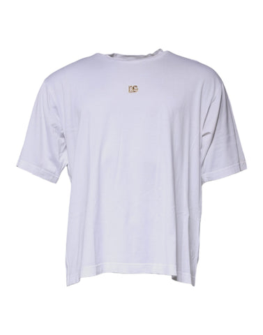Dolce & Gabbana White DG Logo Crew Neck Short Sleeve T-shirt Dolce & Gabbana Retail Flare