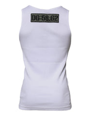 Dolce & Gabbana White Cotton Round Neck Sleeveless T-shirt Dolce & Gabbana Retail Flare