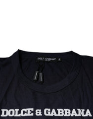 Dolce & Gabbana Blue D&G King Of Love Cotton Crew Neck T-shirt Dolce & Gabbana Retail Flare