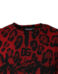 Dolce & Gabbana Red Leopard Print Cotton Sleeveless T-shirt Dolce & Gabbana Retail Flare