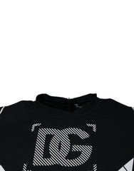 Dolce & Gabbana Black Graphic Print Nylon Crew Neck T-shirt Dolce & Gabbana Retail Flare