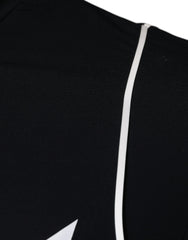 Dolce & Gabbana Black Graphic Print Nylon Crew Neck T-shirt Dolce & Gabbana Retail Flare