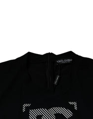 Dolce & Gabbana Black Graphic Print Nylon Crew Neck T-shirt Dolce & Gabbana Retail Flare