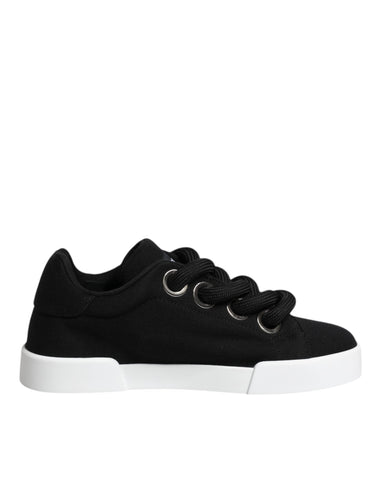 Dolce & Gabbana Black Portofino Low Top Sneakers Shoes Dolce & Gabbana Retail Flare