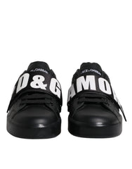 Dolce & Gabbana Black D&G AMORE Low Top Sneakers Shoes Dolce & Gabbana Retail Flare