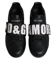 Dolce & Gabbana Black D&G AMORE Low Top Sneakers Shoes Dolce & Gabbana Retail Flare